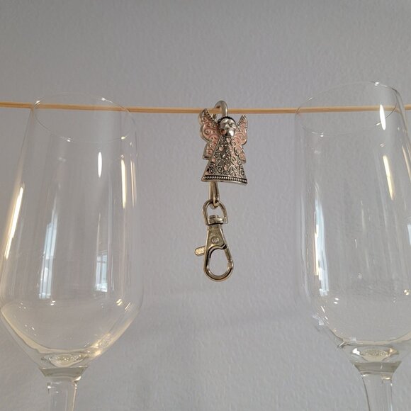 Angel Purse Key Finder Key Chain - Silver Pink - Picture 5 of 6